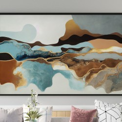 Paveikslas - Brown gold lava river