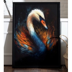 Paveikslas - Burning swan