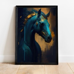 Paveikslas - Turquoise golden horse