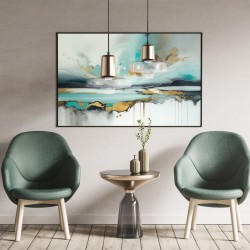 Paveikslas - Gold painted dripping sky