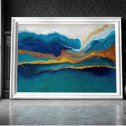 Paveikslas - Blue gold wave