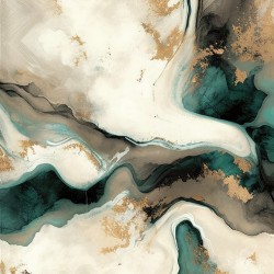 Paveikslas - Flow in emerald gold