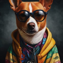 Paveikslas - Hipster basenji