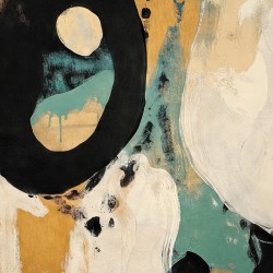 Įrėmintas printas - Aqua Noir Įrėmintas printas - Aqua Noir