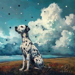 Įrėmintas printas - Dots in the air