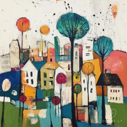 Įrėmintas printas - Rainbow Alleys