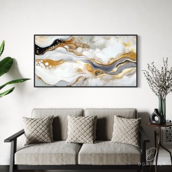 Paveikslas - Bronze and gold river flow