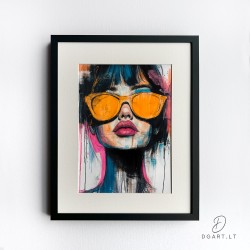 Įrėmintas printas - Happy glasses