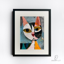 Įrėmintas printas - Mosaic meow