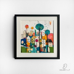 Įrėmintas printas - Rainbow Alleys