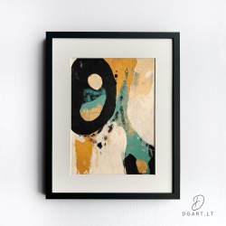 Įrėmintas printas - Aqua Noir Įrėmintas printas - Aqua Noir