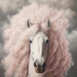 Įrėmintas printas - Cotton candy horse Įrėmintas printas - Cotton candy horse