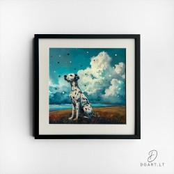 Įrėmintas printas - Dots in the air