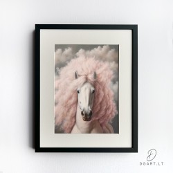 Įrėmintas printas - Cotton candy horse Įrėmintas printas - Cotton candy horse