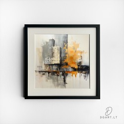 Įrėmintas printas - Desaturated city