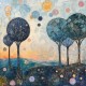 Modernus Paveikslas - Otherworldly Oaks ant drobes internetu grazus ir modernus Paveikslas - Otherworldly Oaks ant drobes internetu