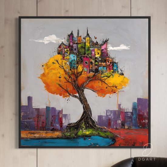 grazus ir modernus Paveikslas - Treetopia ant drobes internetu