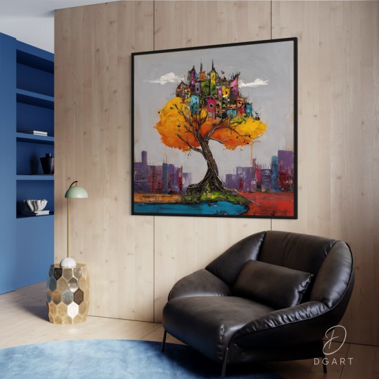 grazus ir modernus Paveikslas - Treetopia ant drobes internetu