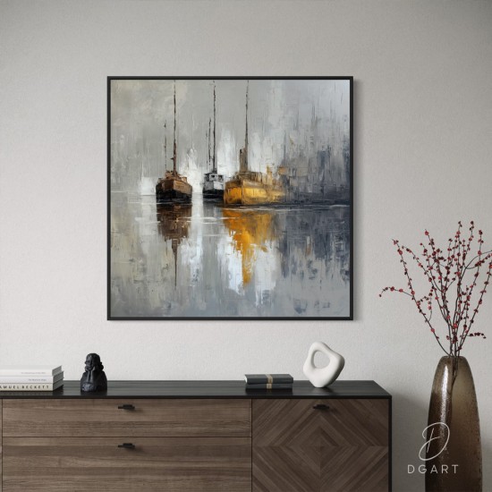 grazus ir modernus Paveikslas - Three in silence ant drobes internetu