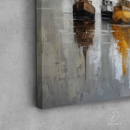 grazus ir modernus Paveikslas - Three in silence ant drobes internetu