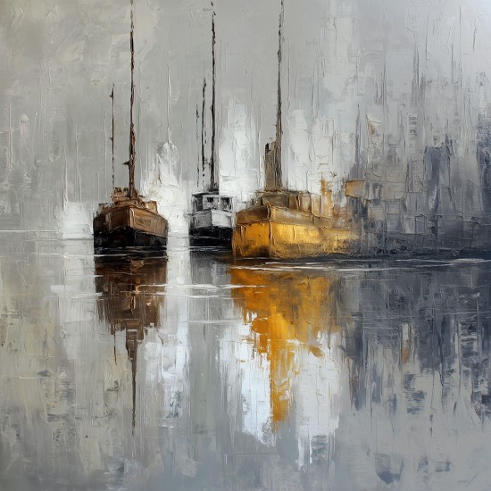 grazus ir modernus Paveikslas - Three in silence ant drobes internetu