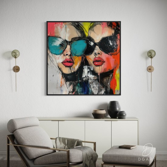 grazus ir modernus Paveikslas - Neon confidence ant drobes internetu