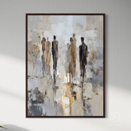 grazus ir modernus Paveikslas - Passing strangers ant drobes internetu