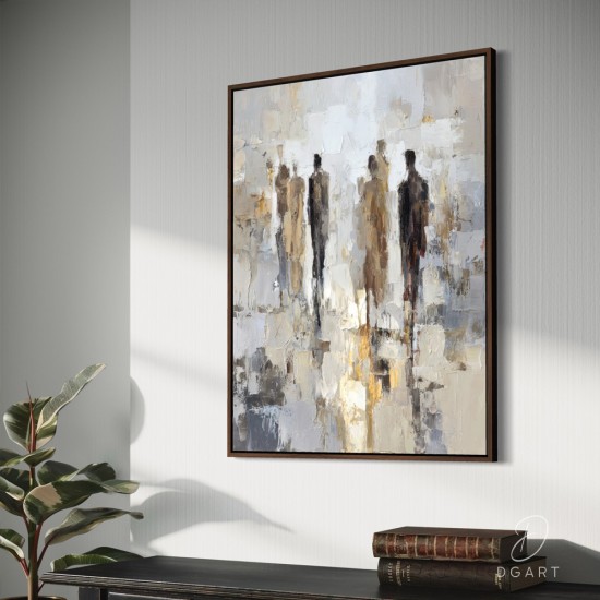 grazus ir modernus Paveikslas - Passing strangers ant drobes internetu