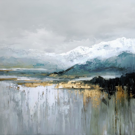 grazus ir modernus Paveikslas - Gilded slopes ant drobes internetu