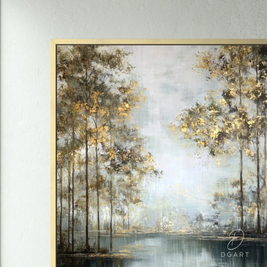 grazus ir modernus Paveikslas - Serenity in gold ant drobes internetu