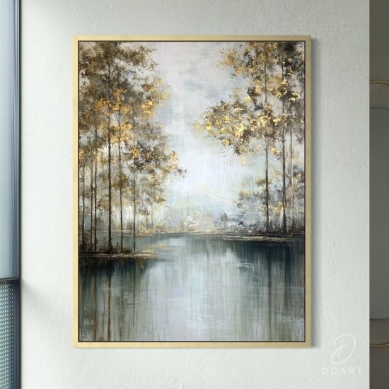 grazus ir modernus Paveikslas - Serenity in gold ant drobes internetu