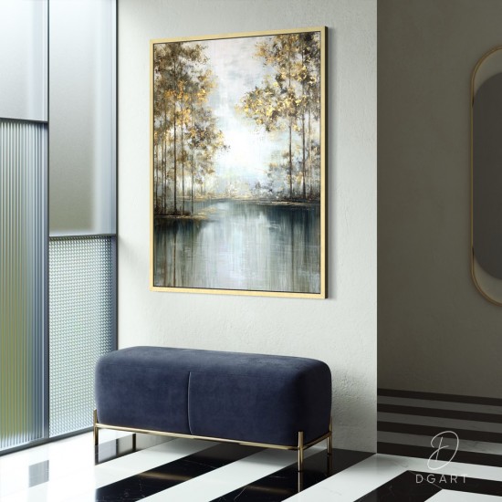 grazus ir modernus Paveikslas - Serenity in gold ant drobes internetu