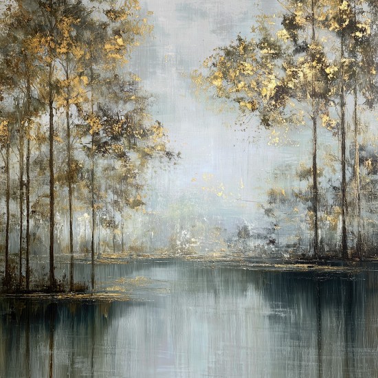 grazus ir modernus Paveikslas - Serenity in gold ant drobes internetu