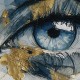 grazus ir modernus Paveikslas - Golden Shards ant drobes internetu