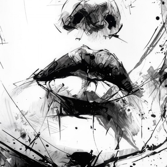 grazus ir modernus Paveikslas - Pulse in Monochrome ant drobes internetu