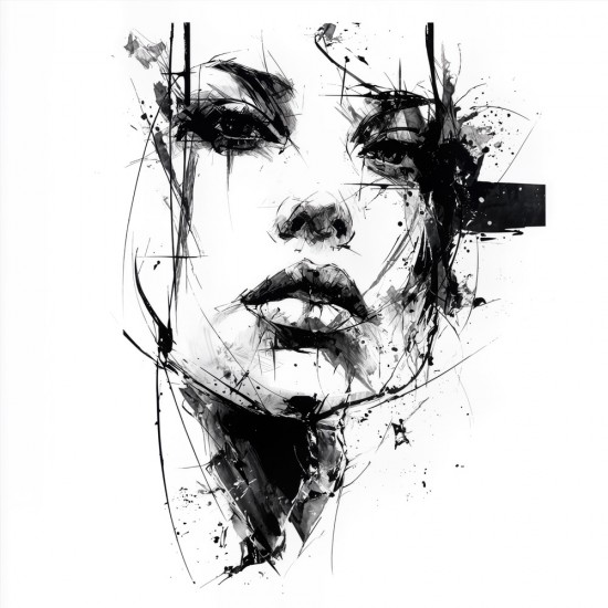 grazus ir modernus Paveikslas - Pulse in Monochrome ant drobes internetu