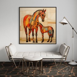 Paveikslas - Mare and foal connection