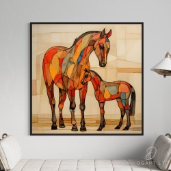 Paveikslas - Mare and foal connection