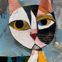 Įrėmintas printas - Mosaic meow