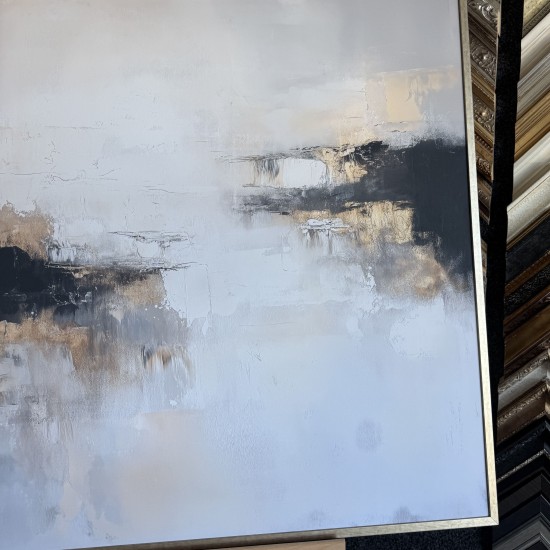 grazus ir modernus Medinis dengiantis rėmelis, šampano spalvos ant drobes internetu